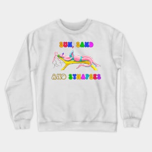 Sun, Sand, and Synapses: Beach Mode Neuron Crewneck Sweatshirt